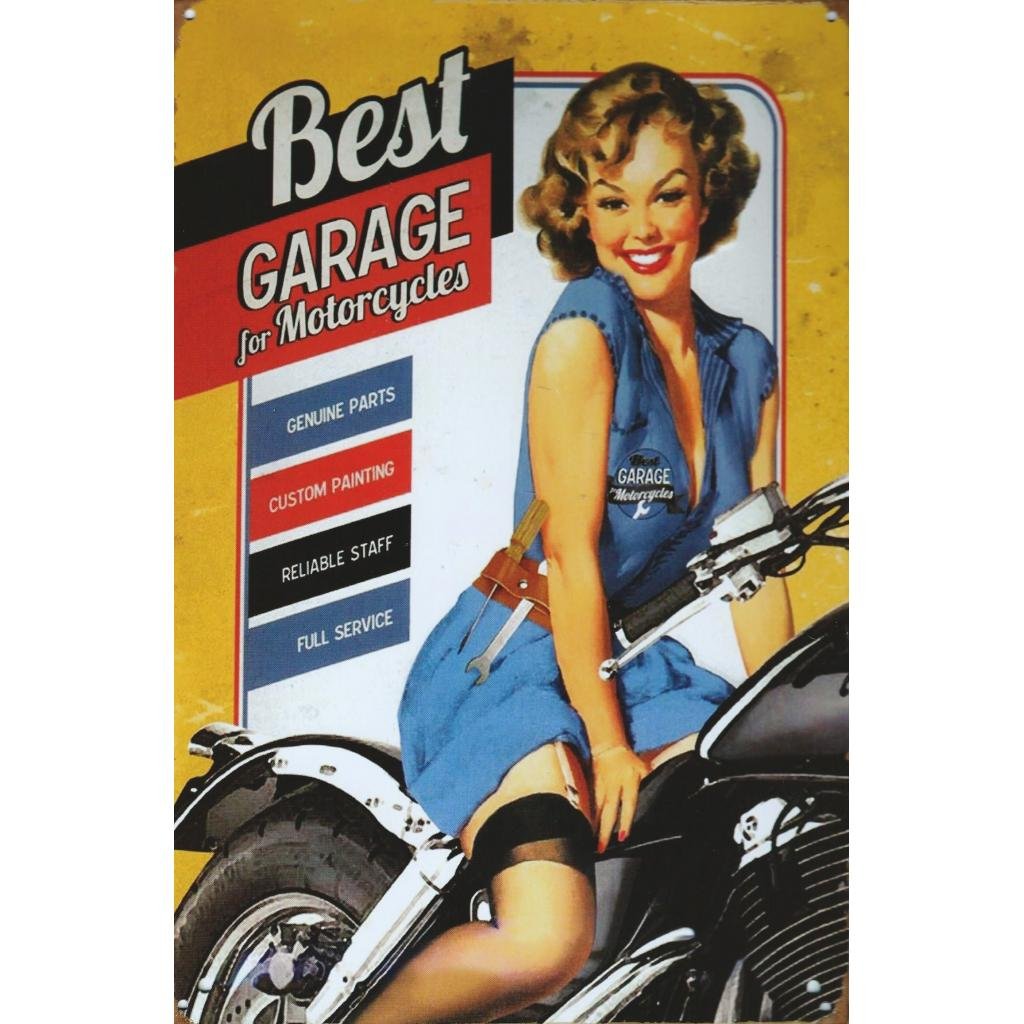 Plaque Métal Sexy Pin Up Best Garage Vintage American Dreams Deco 
